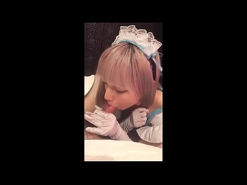 ❤️ 日本のアイドル「まゆか」、フレンチメイドのコスプレ、その1、ローションでフェラチオ、自慰行為 ❤️ ポルノビデオ ❌️❤
